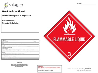 18927000 mL Label Ndc 71158-003-01 (Etoh 70 Gel Front)